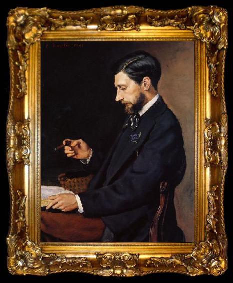 framed  Frederic Bazille Portrait of Edmond Maitre, ta009-2